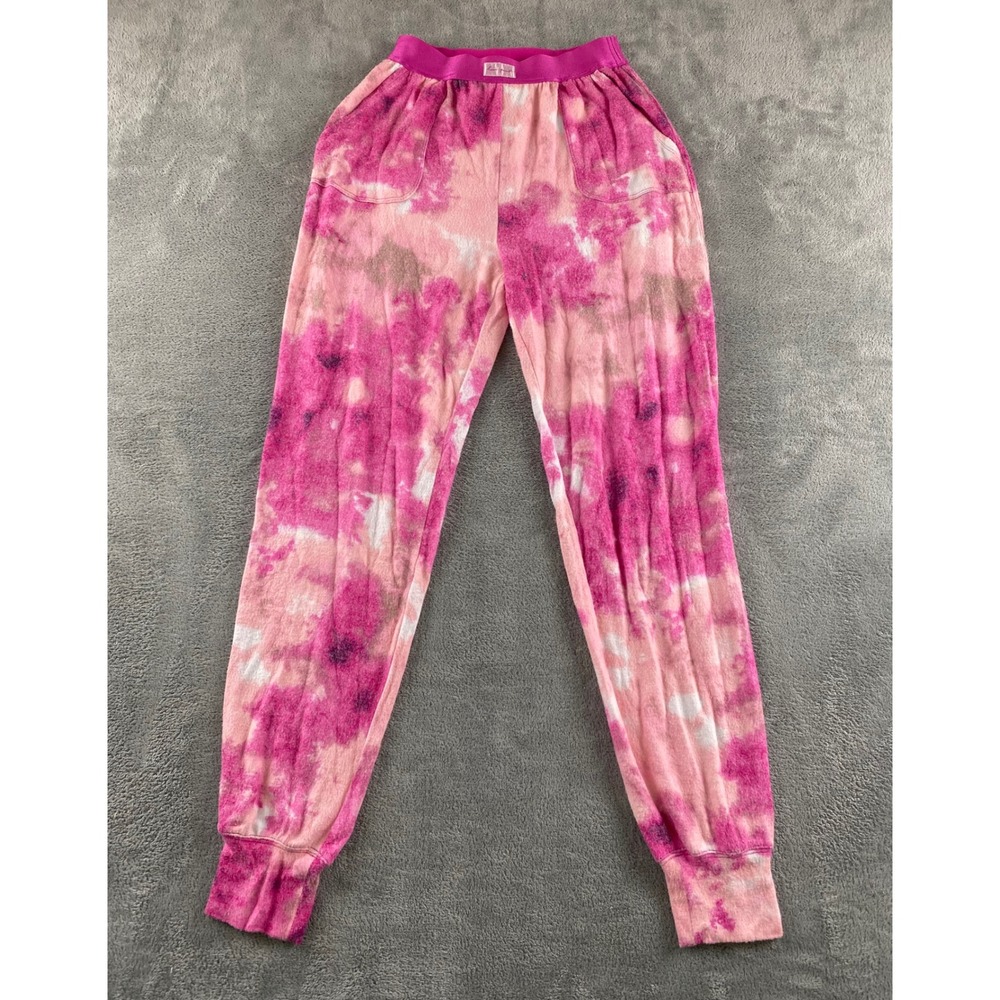 Victoria's Secret PINK Tie Dye Pajama Pants Joggers Pink White XS